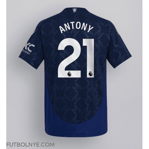 Camiseta Manchester United Antony #21 Visitante Equipación 2024-25 manga corta